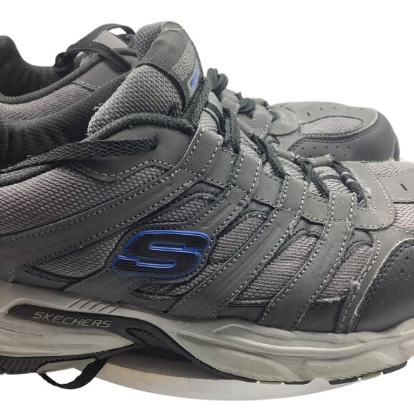 Skechers Stamina Plus-RAPPEL Men Sz 13 Gray Memory Foam Athletic Sneakers 51274S - Picture 3 of 8